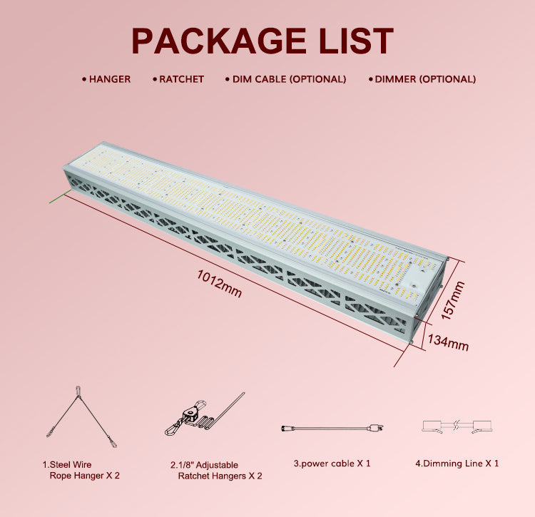 TheOneGrow 600W Supplemental Grow Light – Ultra-Wide 120° Coverage, Slim Profile Design, High-Efficiency Cooling System – Ideal for Greenhouse, Tent & Commercial Cultivation