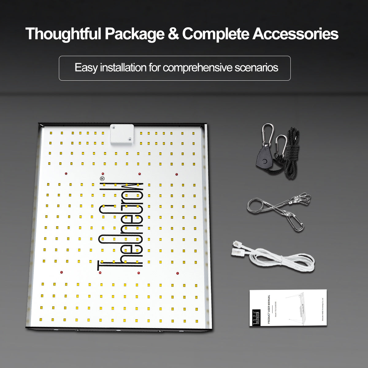 TheOneGrow MA1200 LED Grow Light – 120W Full Spectrum with 660nm Red, Dimmable, Optimal for 2x2 3x3 Tent