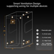 4x4 Grow Tent Kit with Ventilation System