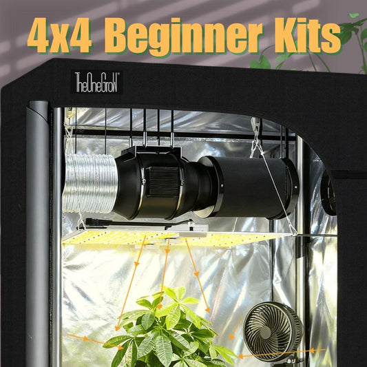grow tent kits, 4x4, beginner kits, grow tent, grow lights, thenonegrow