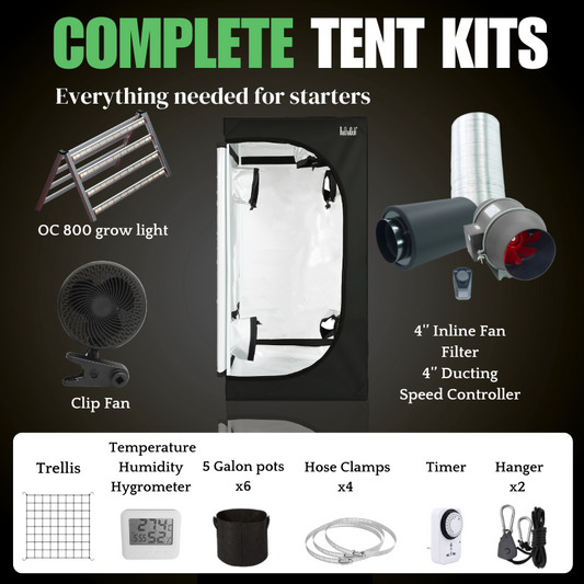 [For Beginner]4x4 Starter Kit – Complete Ventilation Set with Clip Fan & Lighting