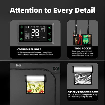 [For Beginner] 3x3 Starter Kit – Complete grow tent kits with Ventilation & Clip Fan & Lighting