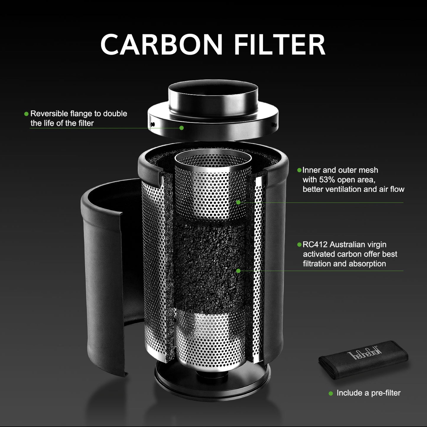 3x3 Complete Grow Tent Kit with MA200 LED Grow Light