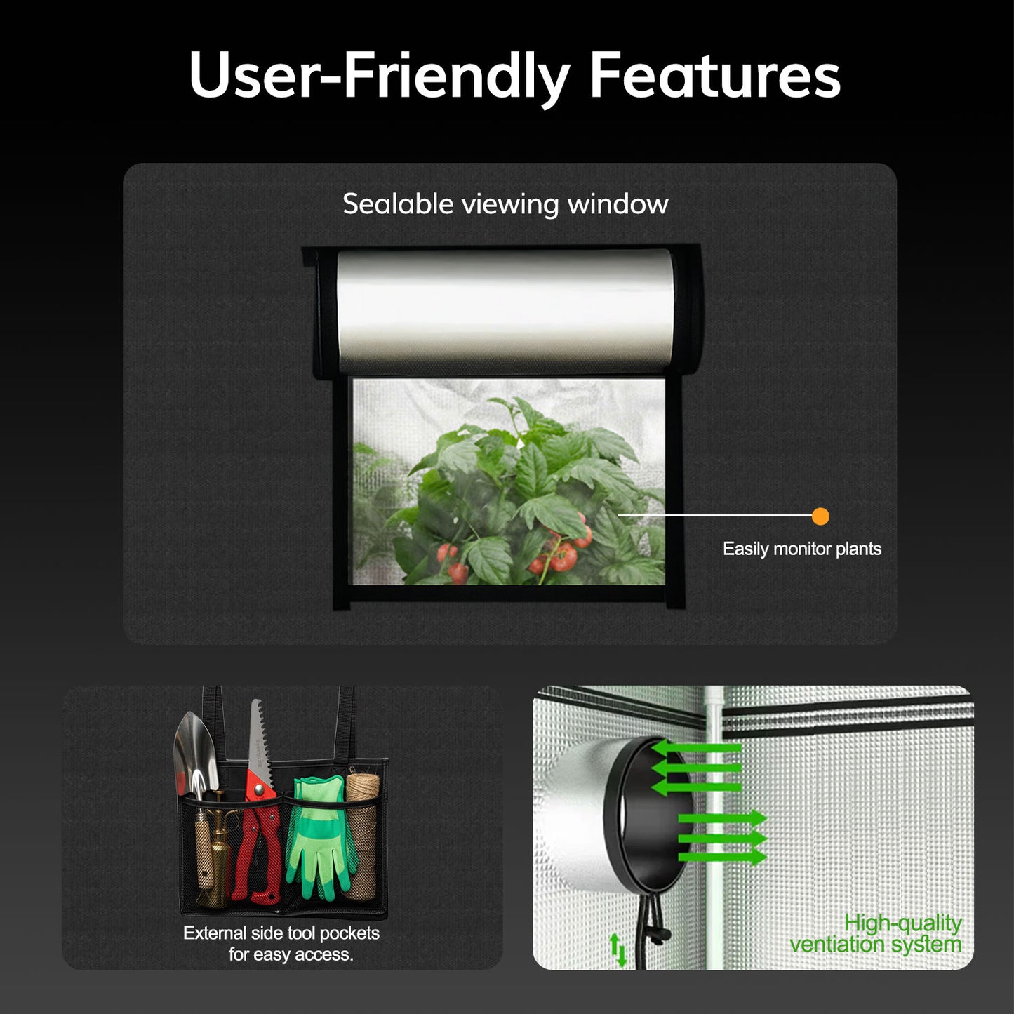 3x3 Grow Tent Kit with Ventilation System