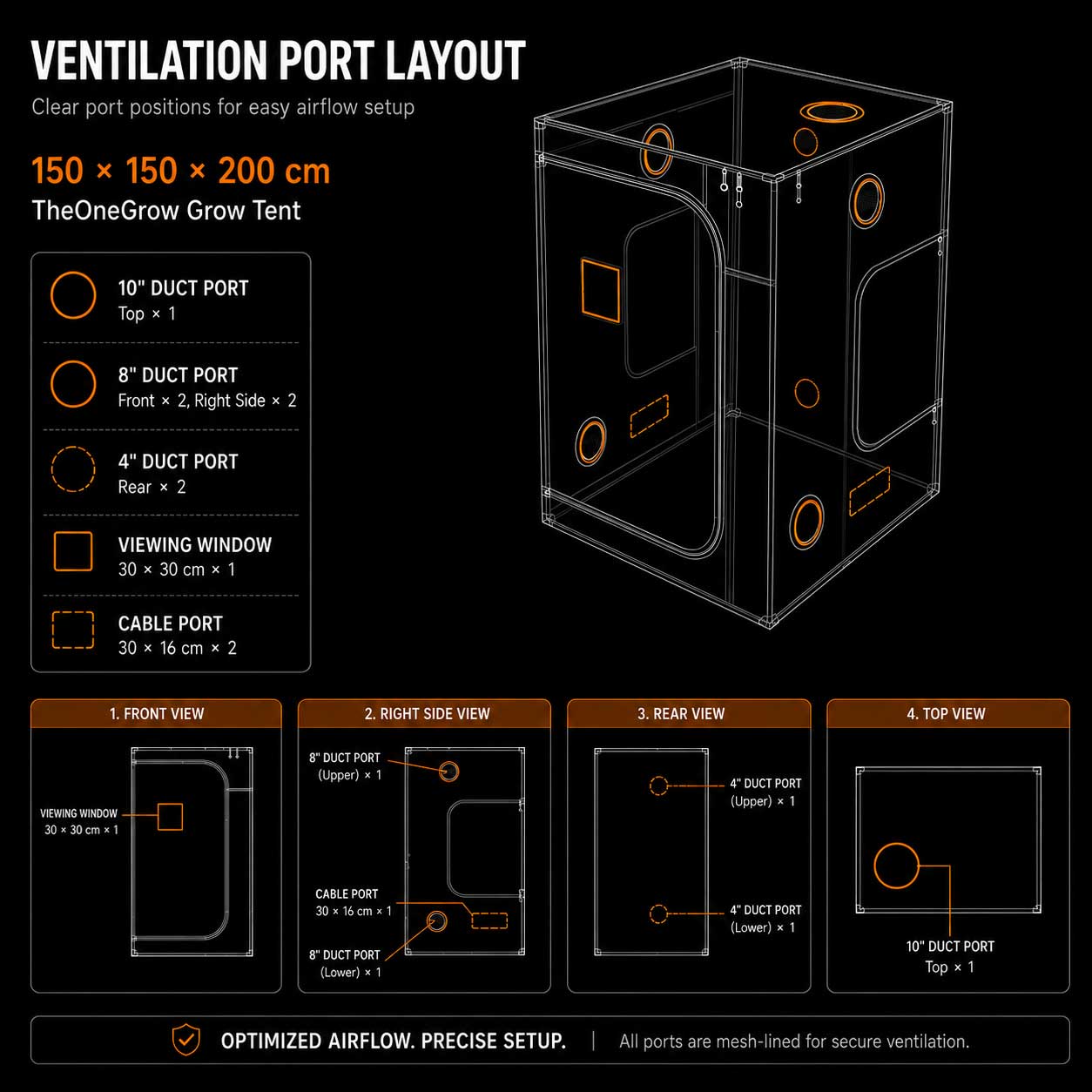 5x5 Grow Tent Kit with Ventilation System