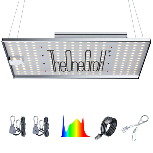 TheOneGrow MA1200 LED Grow Light – 120W Full Spectrum with 660nm Red, Dimmable, Optimal for 2x2 3x3 Tent