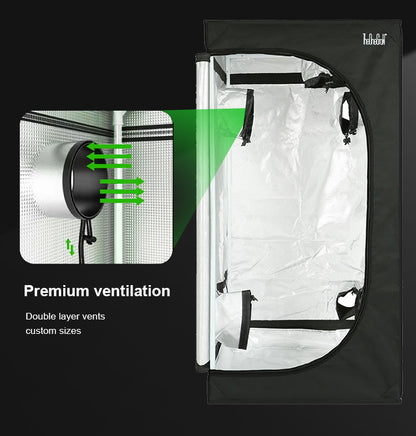 TheOneGrow 3x3 Grow Tent – 600D Oxford Fabric & Reflective Mylar, 3’x3’x6’ Heavy-Duty Indoor Grow Tent