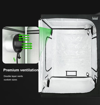 5'x5' Grow Tent, Oxford 600D Fabric, Reflective Aluminum Film, Strong and Durable, Ideal for Indoor Growing and Hydroponics