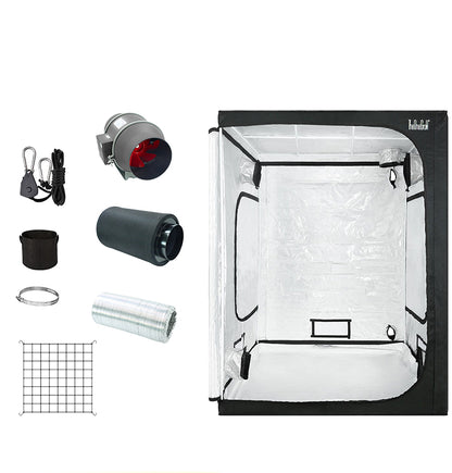 5'x5' Grow Tent, Oxford 600D Fabric, Reflective Aluminum Film, Strong and Durable, Ideal for Indoor Growing and Hydroponics