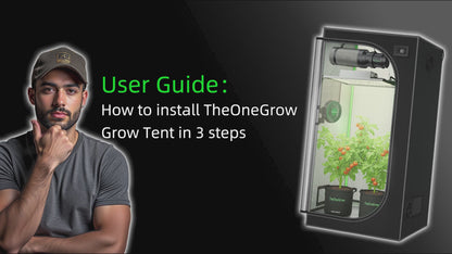 TheOneGrow 3x3 Grow Tent – 600D Oxford Fabric & Reflective Mylar, 3’x3’x6’ Heavy-Duty Indoor Grow Tent