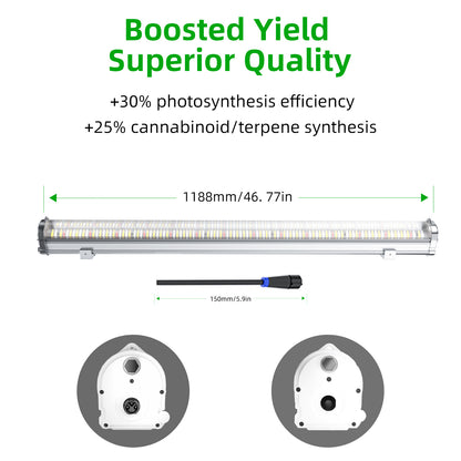 [Bulk Order] TheOneGrow Under Canopy Light – 120W IP65 Waterproof LED Grow Light for high-density grow